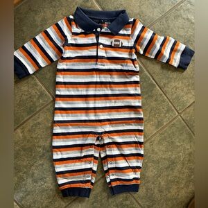 🎀3/$25🎀 NWOT Gymboree Striped Footie in Navy and Orange